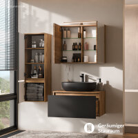 ARISA Badmöbel Set inkl. Hochschrank in Schwarz -...