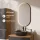 Ensemble de meubles de salle de bains ARISA avec armoire haute noire - comprenant un miroir LED « Glora » et un lavabo à poser en céramique noire de 42 cm