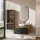 Ensemble de meubles de salle de bains ARISA avec armoire haute noire - comprenant un miroir LED « Glora » et un lavabo à poser en céramique blanche de 42 cm