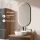 Ensemble de meubles de salle de bains ARISA avec armoire haute noire - comprenant un miroir LED « Glora » et un lavabo à poser en céramique blanche de 42 cm