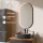 Ensemble de meubles de salle de bains ARISA avec armoire haute noire - comprenant un miroir LED « Glora » et un lavabo à poser en céramique noire de 55 cm