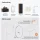 Ensemble de meubles de salle de bains ARISA avec armoire haute noire - comprenant un miroir LED « Glora » et un lavabo à poser en céramique noire de 55 cm
