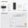 Ensemble de meubles de salle de bains ARISA avec armoire haute noire - comprenant un miroir LED « Glora » et un lavabo à poser en céramique blanche de 55 cm