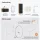 Ensemble de meubles de salle de bains ARISA avec armoire haute noire - comprenant un miroir LED « Glora » et un lavabo à poser en céramique blanche de 60 cm