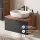 Ensemble de meubles de salle de bains ARISA avec armoire haute noire – Avec miroir Nova à LED et lavabo à poser en céramique blanche de 60 cm