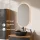 Ensemble de meubles de salle de bains ARISA avec armoire haute noire - Avec miroir à LED et lavabo à poser en céramique noire de 42 cm