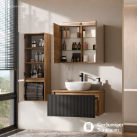 ARISA Badmöbel Set inkl. Hochschrank in Schwarz...