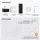 ARISA Bathroom Furniture Set, including a tall cabinet in black ribbed finish – with "ARIA" mirror cabinet and white ceramic countertop sink (55 cm)