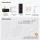 Conjunto de muebles de baño ARISA con armario alto en negro estriado, que incluye el armario con espejo «ARIA» y un lavabo sobre encimera de cerámica blanco de 60 cm