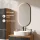 Ensemble de meubles de salle de bains ARISA avec armoire haute en noir strié - comprenant un miroir LED « Glora » et un lavabo à poser en céramique blanche de 55 cm