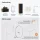 Set di mobili da bagno ARISA con mobile alto in nero zigrinato - con specchio LED "Glora" e lavabo da appoggio in ceramica nera da 60 cm