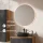 ARISA Bathroom Furniture Set, including a tall cabinet in black ribbed finish – with a Nova LED mirror and a black ceramic countertop sink (42 cm)