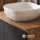 ARISA Bathroom Furniture Set, including a tall cabinet in black ribbed finish – with a Nova LED mirror and a white ceramic countertop sink (42 cm)