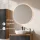 ARISA Bathroom Furniture Set, including a tall cabinet in black ribbed finish – with a Nova LED mirror and a white ceramic countertop sink (42 cm)