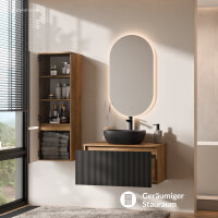 ARISA Badmöbel Set inkl. Hochschrank in Schwarz...