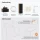 ARISA Bathroom Furniture Set, including a tall cabinet in black ribbed finish – with a Veluna LED mirror and a black ceramic countertop sink (60 cm)