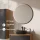 Ensemble de meubles de salle de bains ARISA avec armoire haute noire – Avec miroir LED Veluna et lavabo à poser en céramique noir de 42 cm