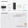 ARISA Bathroom Furniture Set, including a tall cabinet in black – with a Veluna LED mirror and a white ceramic countertop sink (55 cm)