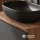 Ensemble de meubles de salle de bains ARISA avec armoire haute noire – Avec miroir LED Veluna et lavabo à poser en céramique noire de 60 cm