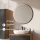 Ensemble de meubles de salle de bains ARISA avec armoire haute noire – Avec miroir LED Veluna et lavabo à poser en céramique blanche de 60 cm