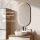ARISA Bathroom Furniture Set, including a tall cabinet in white—with a "Glora" LED mirror and a white ceramic countertop sink (42 cm)