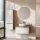 Ensemble de meubles de salle de bains ARISA avec armoire haute blanche – Avec miroir Nova à LED et lavabo à poser en céramique blanche de 42 cm