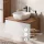 Ensemble de meubles de salle de bains ARISA avec armoire haute blanche – Avec miroir Nova à LED et lavabo à poser en céramique blanche de 42 cm