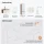 Ensemble de meubles de salle de bains ARISA avec armoire haute blanche – Avec miroir Nova à LED et lavabo à poser en céramique blanche de 42 cm
