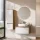 Ensemble de meubles de salle de bains ARISA avec armoire haute blanche – Avec miroir LED Nova et lavabo à poser en céramique blanche de 55 cm