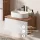 Ensemble de meubles de salle de bains ARISA avec armoire haute blanche – Avec miroir LED Nova et lavabo à poser en céramique blanche de 55 cm