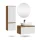 Ensemble de meubles de salle de bains ARISA avec armoire haute blanche – Avec miroir Nova à LED et lavabo à poser en céramique blanche de 60 cm