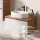 Ensemble de meubles de salle de bains ARISA avec armoire haute blanche - Avec miroir à LED et lavabo à poser en céramique blanche de 55 cm