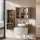 Set di mobili da bagno ARISA con mobile alto bianco scanalato - Con armadio a specchio "ARIA" e lavabo da appoggio in ceramica bianca da 60 cm