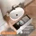 Set di mobili da bagno ARISA con mobile alto bianco scanalato - Con armadio a specchio "ARIA" e lavabo da appoggio in ceramica bianca da 60 cm