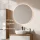 Ensemble de meubles de salle de bains ARISA avec armoire haute en blanc strié – Avec miroir Nova à LED et lavabo à poser en céramique blanche de 42 cm