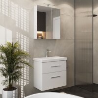 Bathroom furniture set with mirror cabinet 63cm (white)