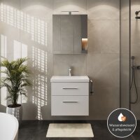 Bathroom furniture set with mirror cabinet 63cm (white)