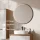 Ensemble de meubles de salle de bains ARISA avec armoire haute en blanc strié – Avec miroir LED Veluna et lavabo à poser en céramique blanche de 60 cm