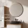 Ensemble de meubles de salle de bains ARISA avec armoire haute en blanc strié – Avec miroir LED Veluna et lavabo à poser en céramique blanche de 60 cm
