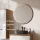 Ensemble de meubles de salle de bains ARISA avec armoire haute blanche – Avec miroir LED Veluna et lavabo à poser en céramique noire de 55 cm