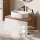 Ensemble de meubles de salle de bains ARISA avec armoire haute blanche – Avec miroir LED Veluna et lavabo à poser en céramique blanche de 55 cm