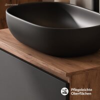 ARISA Waschtisch 80 cm Schwarz mit...