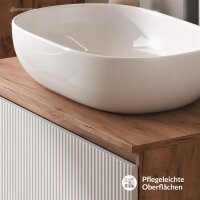 ARISA Waschtisch 80 cm Weiß Geriffelt mit...