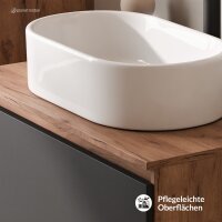 ARISA Waschtisch 80 cm Schwarz mit...