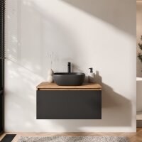 ARISA Waschtisch 80 cm Schwarz mit...