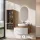 Set di mobili da bagno ARISA con armadio alto incluso - Con specchio a LED e lavabo da appoggio in ceramica
