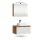 Conjunto de muebles de baño ARISA: con armario con espejo «ARIA» y lavabo sobre encimera de cerámica de 60 cm