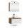 Conjunto de muebles de baño ARISA: con armario con espejo «ARIA» y lavabo sobre encimera de cerámica de 60 cm