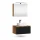 Conjunto de muebles de baño ARISA: con armario con espejo «ARIA» y lavabo sobre encimera de cerámica de 60 cm