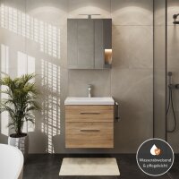 Badmöbel Set mit Spiegelschrank und Waschtisch mit...